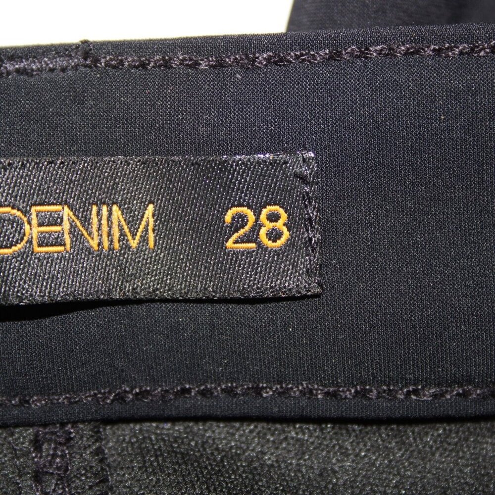 Genetic Denim The Ava Sz 28 x 31 Black Tan Pocket Stretch Poly Nylon Skinny Pant - Picture 9 of 16